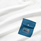 (ZT1107) Mountain Landscape Graphic Flap Pocket Tee