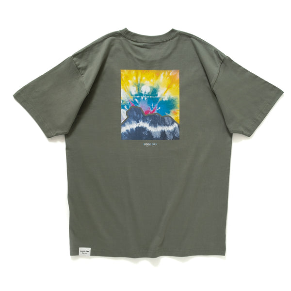 (ZT1111) Lion Rock Tie Dye Print Tee