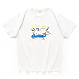 (ZT1115) Skateboard Dog Graphic Tee