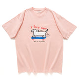 (ZT1115) Skateboard Dog Graphic Tee