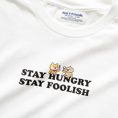 (ZT880) P仔 Stay Hungry Stay Foolish 圖案印花Tee