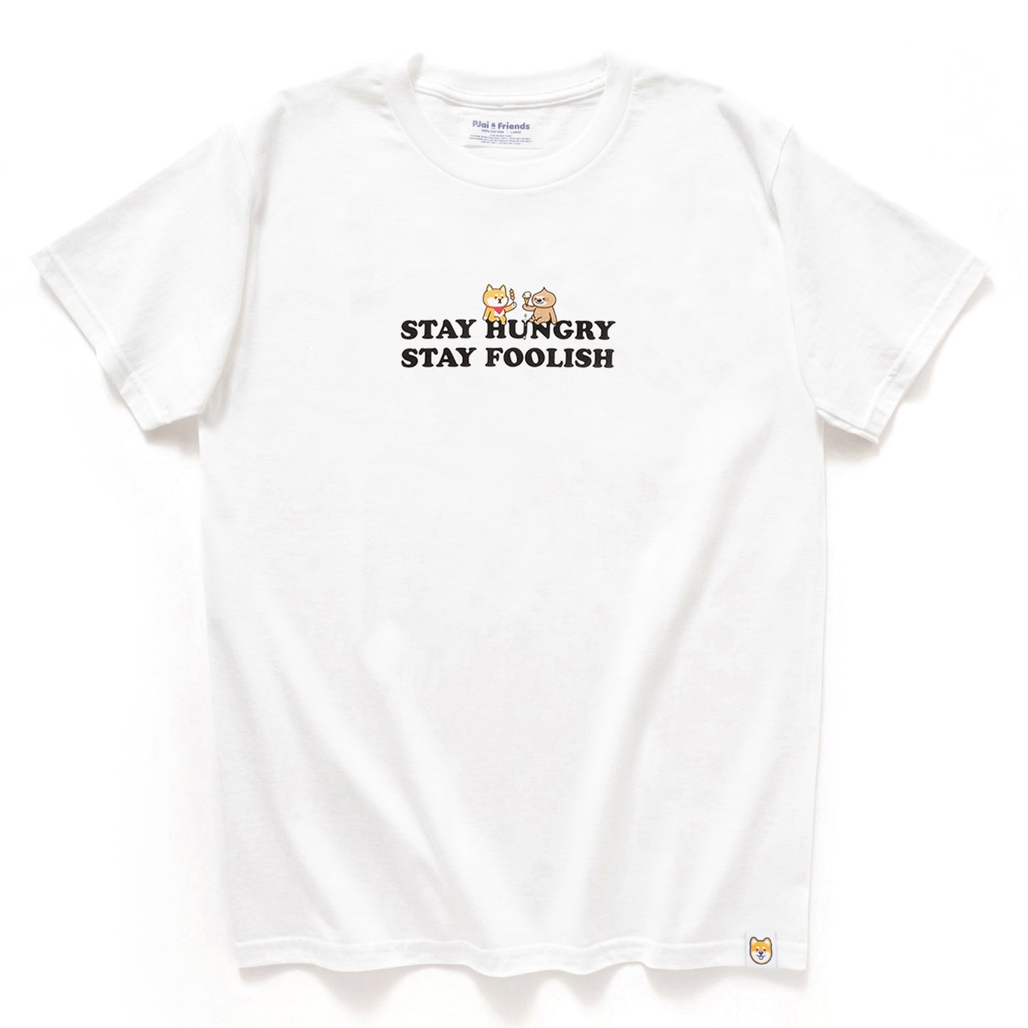 (ZT880) P仔 Stay Hungry Stay Foolish 圖案印花Tee