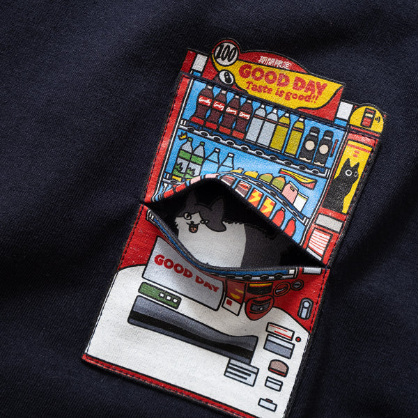 (ZT887) Cat with Vending Machine Graphic Tee