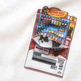 (ZT887) Cat with Vending Machine Graphic Tee